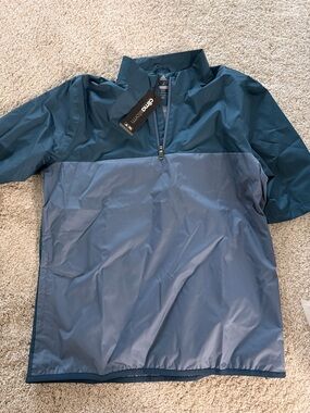 adidas men’s golf rain jacket short sleeved Half-Zip Pullover NWT